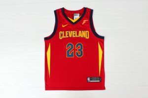 Maillot De Basket Cleveland Cavaliers LeBron James 23Nike Youth Edition Children Clothing Presse Chaud